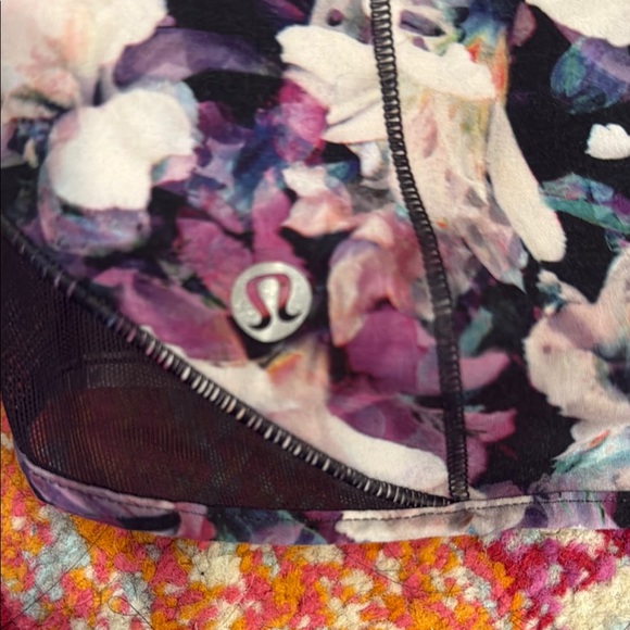 lululemon athletica Floral Athletic Shorts - Purple and White - Picture 2 of 4